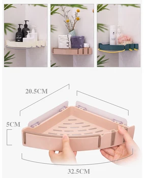 

Bathroom Shower Storage Rack Holder Corner Shelf Storage Wall Shelf Holder Organizer Home Kitchen Shampoo Holder Dropshipping
