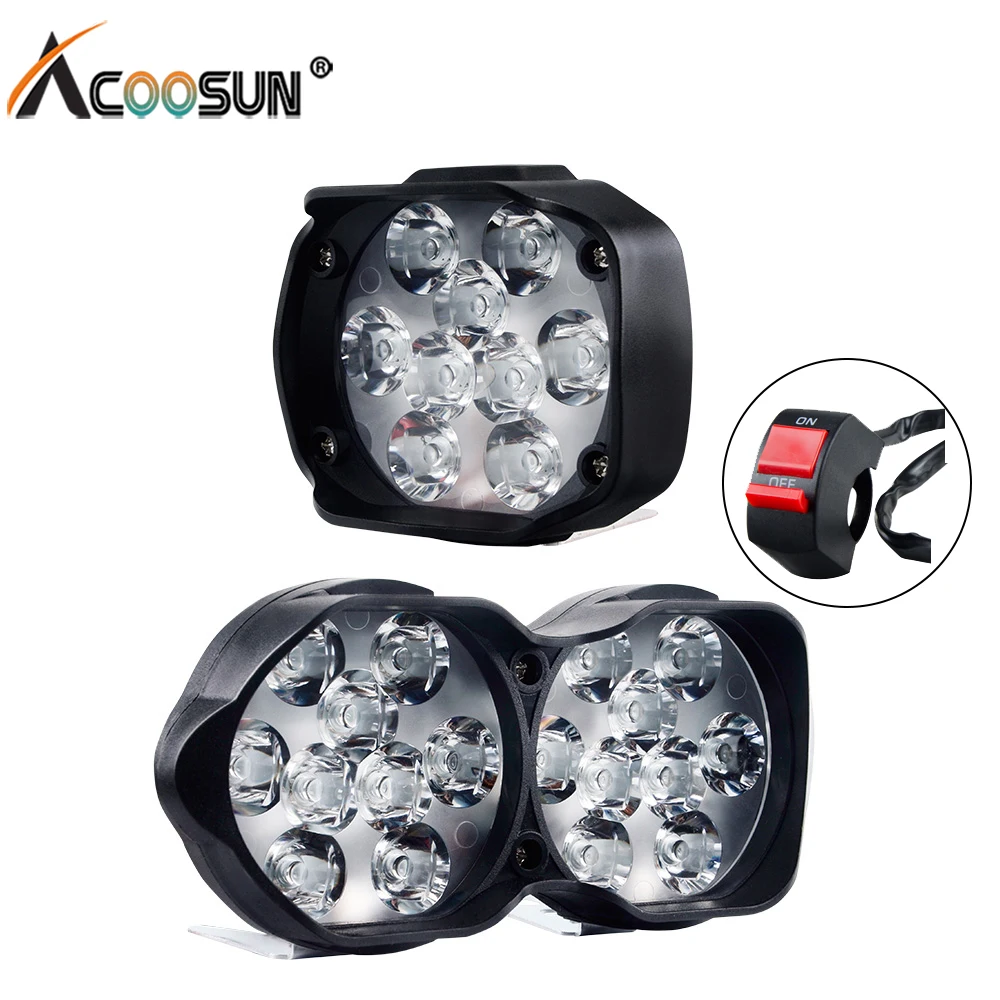 

Work Light Spotlight Car Headlight Motorcycle Headlamp Fog Lamp 12V 6500k Led Working Bulbs for Auto Motorbike ATV Boat Scooters