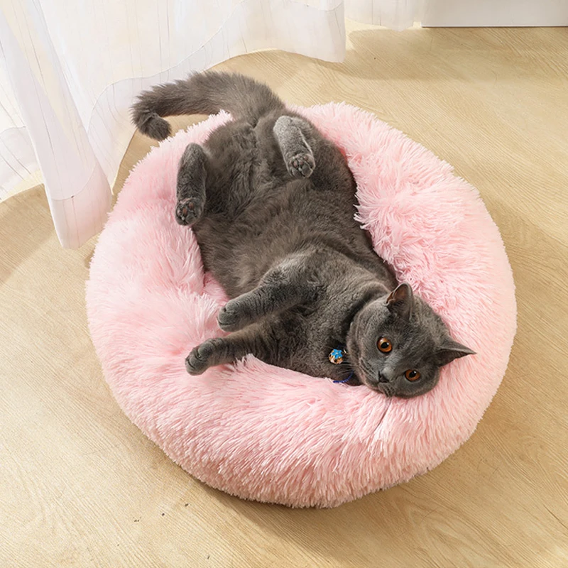 

Pet Cat Bed Dog Bed Washable Bed Dog Round Breathable Lounger Sofa Cat Bed For Cat Dogs Super Soft Plush Pads Dogs Mat