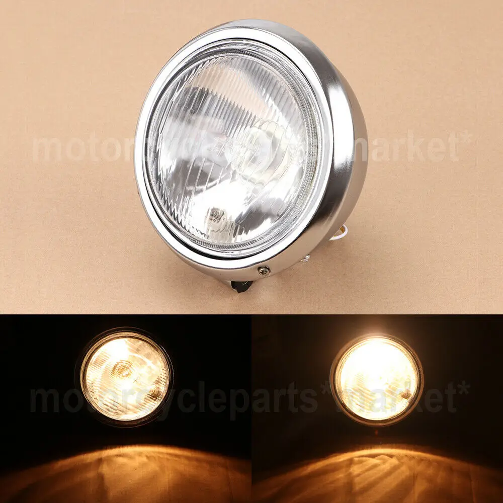 Motorcycle Chrome Headlight Head Lamp For Honda CMX 250 CA250 Rebel Steed 400 600 Magan 750 All years |
