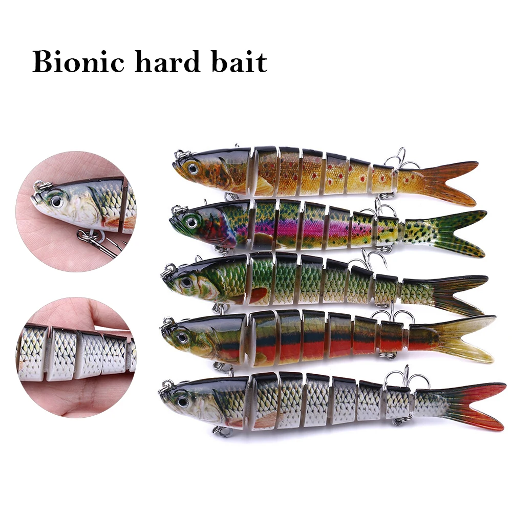 

13.7cm 27g Sinking Wobblers 8 Segments Fishing Lures Multi Jointed Swimbait Hard Bait Fishing Tackle For Bass Isca Crankbait