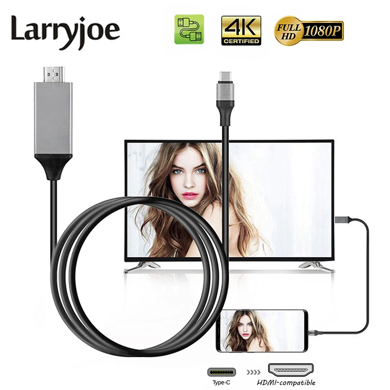 Larryjoe 2 м USB C 3 1 к HDMI кабелям 4K Тип адаптер для Samsung Galaxy S9/S8/s10 | Электроника