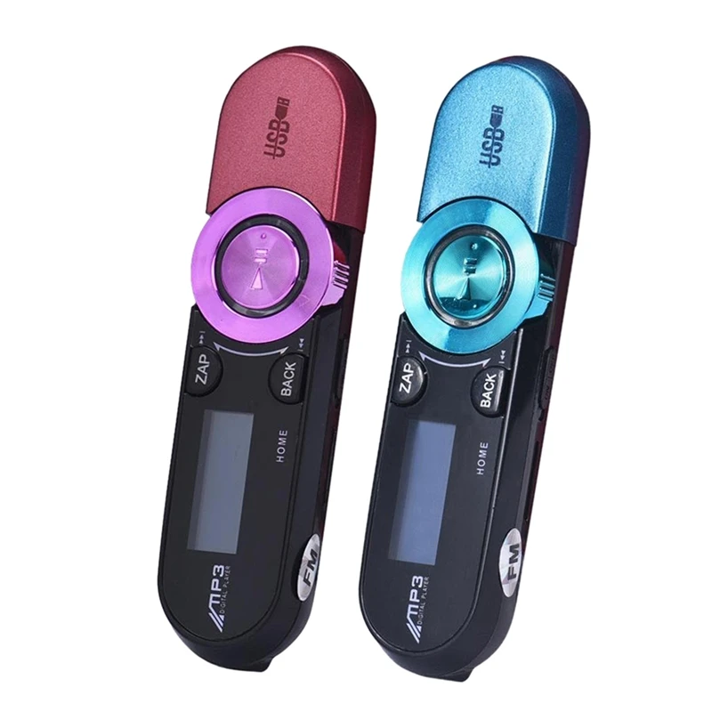 New-2pcs lcd USB карта MP3-плеер 16 GB lcd Usb экран радио Музыка MP3 FM tv Flash плеер-розовый и синий