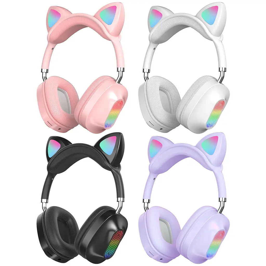 Наушники Cat Ear Bluetooth 5 0 с микрофоном мягкие наушники шумоподавлением игровая