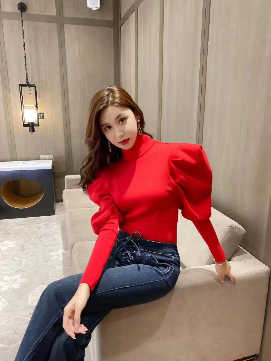 [MENKAY] осенне-зимняя новая модная хлопковая куртка для отдыха, пальто, корейская популярная одежда, женская теплая куртка - Цвет: red