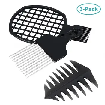 

Hair comb 3pcs Comb Metal Pick Comb Hairstyle tools Professional Hair Comb Salon Anti-static Hair Styling Hairbrush Tool