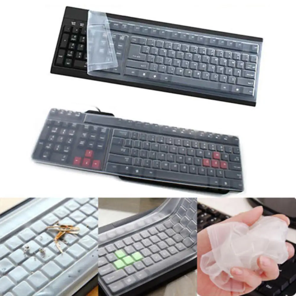 Universal Silicone Desktop Computer 108 Keys Keyboard Covers Cases Skin