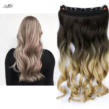 Xuanguang Longa Grampo de Cabelo Sintético Na extensao Do Cabelo Resistente Ao Calor Peruca de Cabelo Milho Natural pedacos