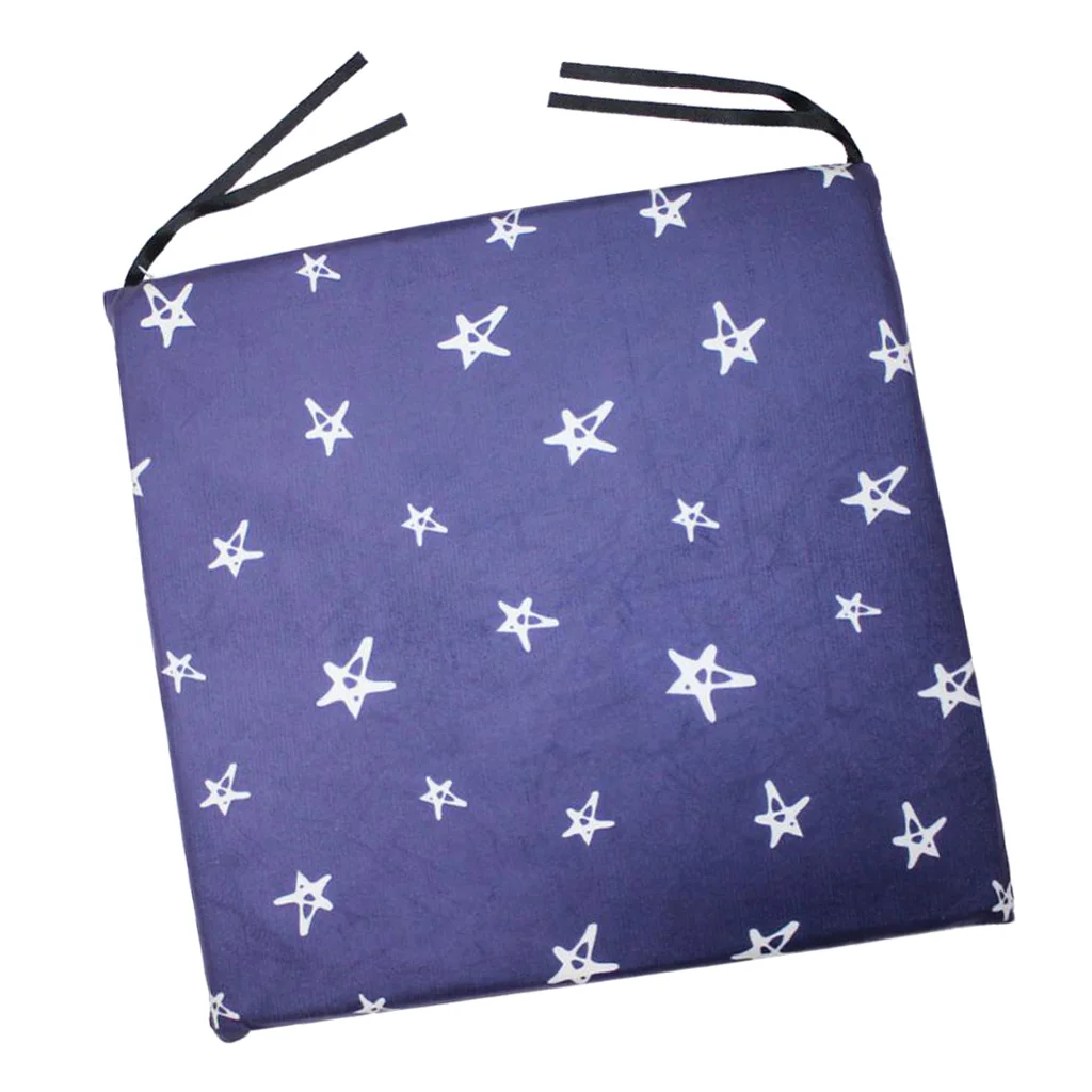 Dining Chair Seat Pads Waist Pillow Non-Slip Kitchen Chair Cushions Pads Waist Pillow with Ties Home Decoration 