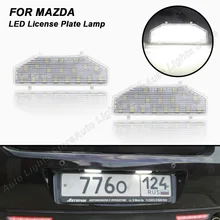 2Pcs Pour Mazda 6 Mazda6 GH 2007 2008 2009 2010 2011 2012 RX 8 2004 2012 LED Numéro De Plaque D'immatriculation Lumière Lampe OEM GS1D51270D