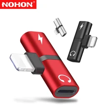 Charging-Connector Splitter Jack-Converter Earphone Audio-Adapter Mini 8-Plus Metal 2-In-1