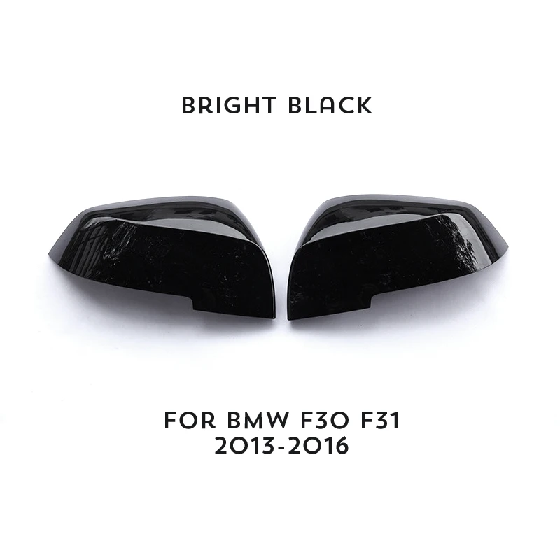 

For BMW 3 Series F30 F31 2013-2016 Car Accessories Car Outside Review Mirror Cover Trim Sticker Piano black Carbon fiber Colors