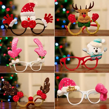 

Christmas Glasses Frame Santa Claus Snowman Elk Children's Dress Up Props Christmas Decorations For Home Xmas Decor Navidad 2020