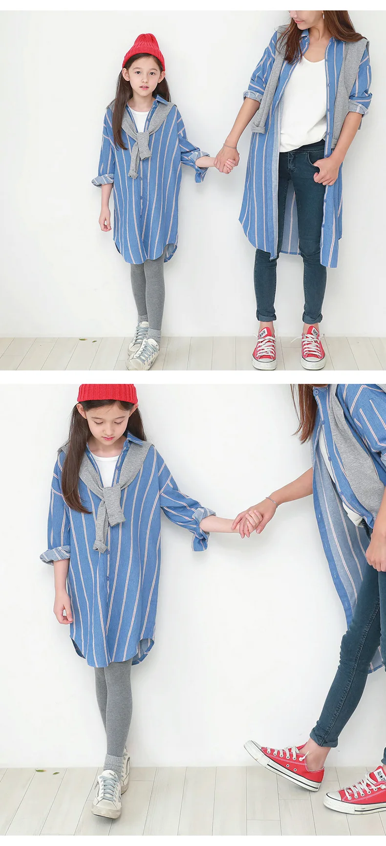 Одежда для мамы и дочки; Одинаковая одежда для мамы и дочки; vestidos; семейная Повседневная полосатая накидка; комплект из 2 предметов
