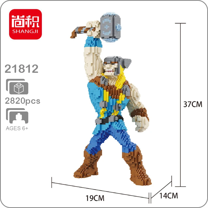 

The Marvel Avengers Thor Thunder Hero DIY 3D Model Diamond Mini Building Small Blocks Bricks Toy for Children no Box