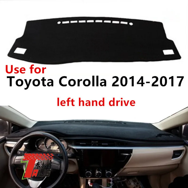 Taijs чехол для приборной панели автомобиля с левым приводом для Toyota Corolla- лавсан 3 цвета коврик для приборной панели автомобиля для Toyota