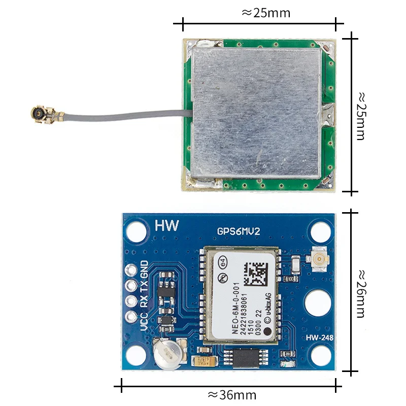 20 шт GY-NEO6MV2 gps модуль NEO6MV2 с управлением полетом EEPROM MWC APM2.5 большая антенна - Цвет: NEO6MV2