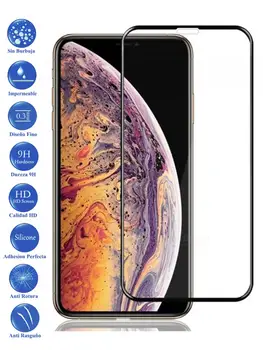 

Protector de Pantalla para Iphone XR Negro Completo Cristal Templado Curvo 3D