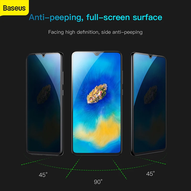 Baseus 0 3 мм закаленное стекло Защита для конфиденциальности экрана HUAWEI Mate20