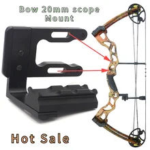 Bow 20mm scope Mount FOR red dot Laser sight scope Hunting Bracket Compound Bow Recurve hunting Tactical Bow Accessories