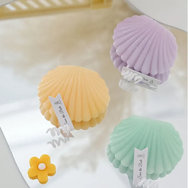 Romantic Scented Candles Small Clam Shell Candles Home Decoration Birthday Decoration Soy Wax Scented Candles Wedding Decoration Photography Props 6