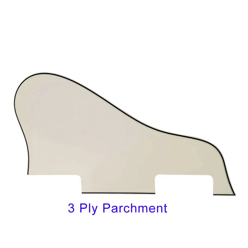 3 Ply Parchment Запчасти для гитары Pleroo на заказ-для левшей No srew hole ES 335 Jazz Archtop Guitar Pickguard Script Plate - Цвет: 3 Ply Parchment