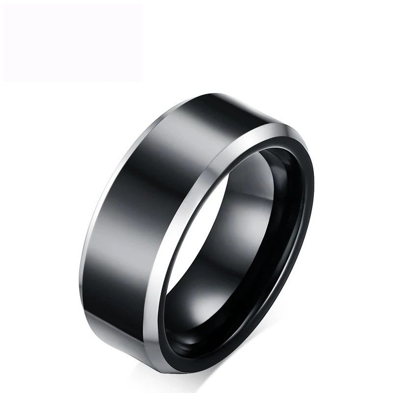 

Wholesale Top Grade Tungstem Carbide Black Rings Accessories IP Plating Jewel Finger Ring Fashion Jewelry Birthday Party Gifts