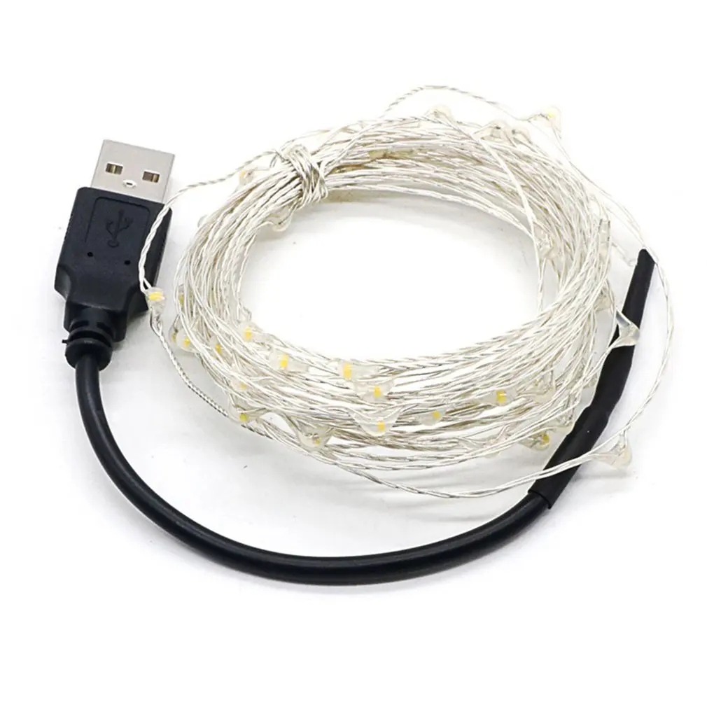 5 м Usb модели СВЕТОДИОДНЫЙ медный струнный светильник s маленький ночник светильник для общежития декоративный светильник для комнаты проблесковый светильник