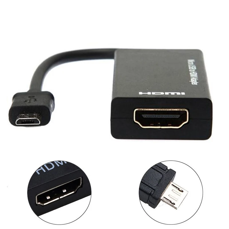 Micro USB к HDMI HD кабель-адаптер Male to Female 1080P HD HDMI аудио видео кабель MHL конвертер для ТВ ПК ноутбук