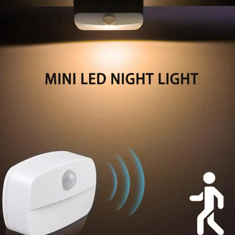 

Charging MINI LED Night Light PIR Motion Technology Motion Sensed Lights Bedroom Bedside Corridor Kitchen Staircase Light