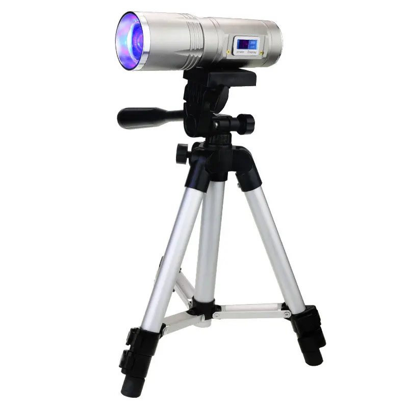 Ultra Bright Eagle Eye Zoom LED Light for Fish 18650 Waterproof Blue White Yellow Purple Flashlight Torch Digital Power Display