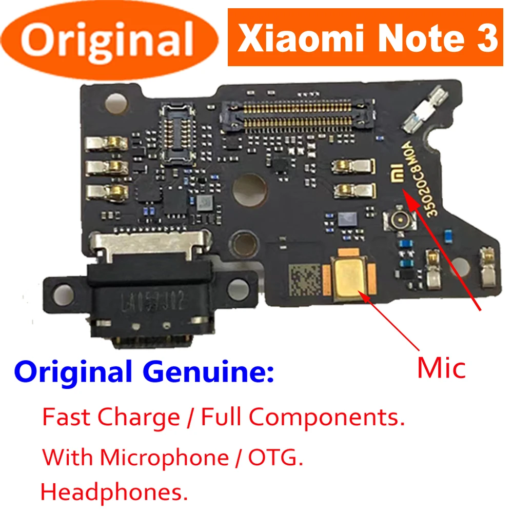 Original Full USB Charging Port Plug Dock Connector Board Flex Cable With Mic Microphone For Xiaomi Mi Note 3 | Мобильные телефоны