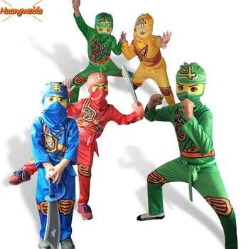 Ninjago Costume Boys Costumes Children Fancy Party Dress Up Carnival Halloween Costume for Kids Ninja Cosplay Superhero Jumpsuit 1