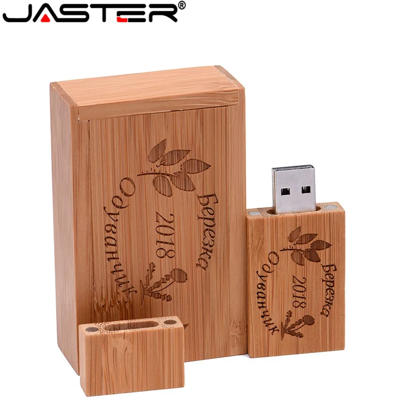 JASTER(более 10 шт. бесплатный логотип) деревянный USB флэш-накопитель+ коробка Флешка 8 ГБ 16 ГБ 32 ГБ логотип на заказ для фотографии свадебный подарок