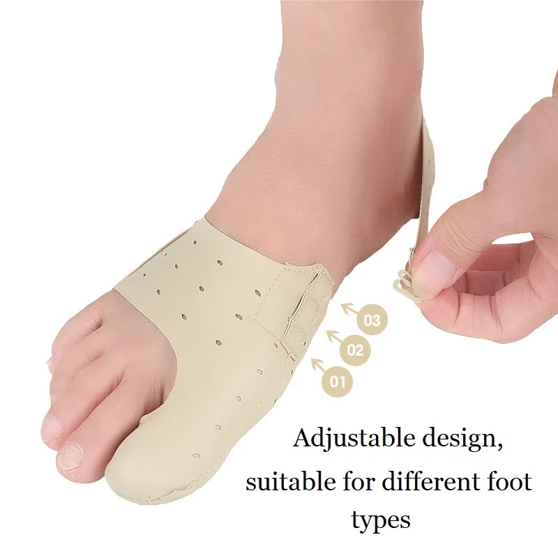 US 2PCS Pedicure Feet Care Hallux Valgus Corrector Bunions Big Bone Thumb Toe Corrector Adjustable Toe Straightener Separators