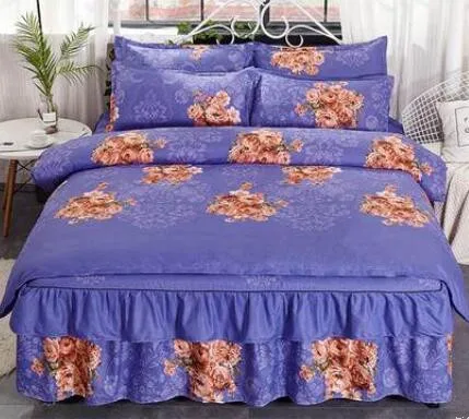 Новое покрывало, кровать, набор из четырех предметов, утолщенные Теплые Свадебные постельные принадлежности, стиль принцессы - Цвет: Color 13