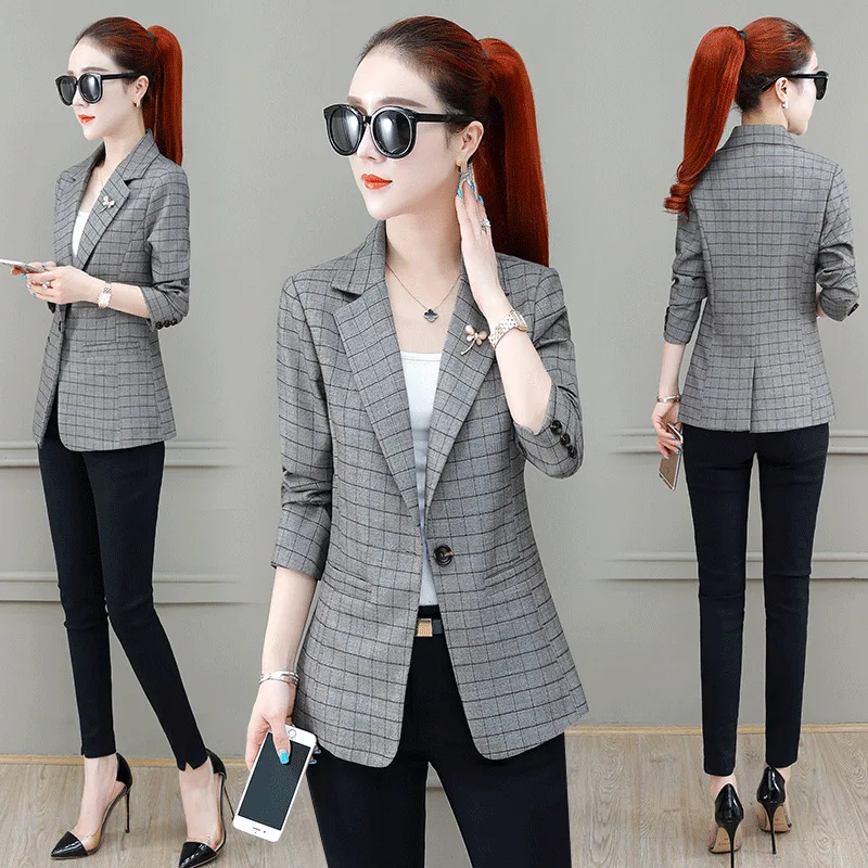 

New Style Fashion Elegant Suit Women's 2019 Autumn Korean-style Slim Fit Slimming Elegant Trend Ol Wear Pattern Suit