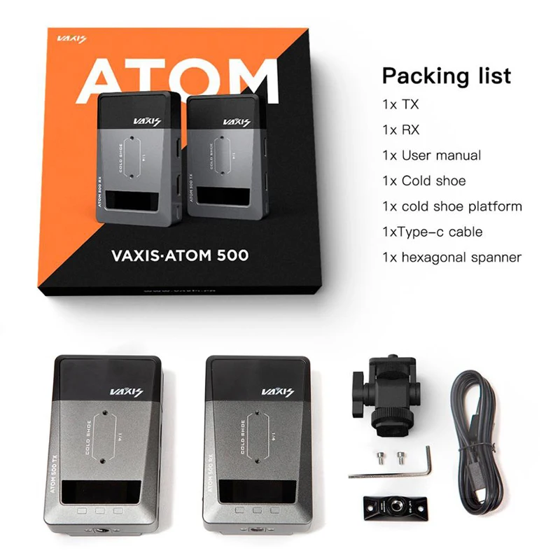 Vaxis ATOM 500 SDI Image Video Wireless Transmission System Wireless Transmitter Receiver 1080P HD Dual photography Camera