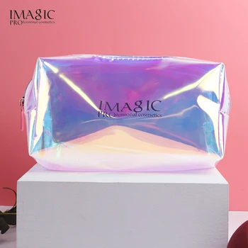 

IIC Silver Holographic Lasers-Travel Make Up Cosmetic Bag Pencil Case