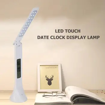 

Portable Dimmable LED Touch Night Light Simple and Direct Third Gear Dimming Adjustable Bedside Calendar Table Lamp