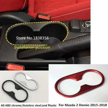 

Car Inner Trim Center Console Middle Front Shift Cup Gear Armrest Box Frame Storage 1pcs For Mazda 2 Demio 2015 2016 2017 2018