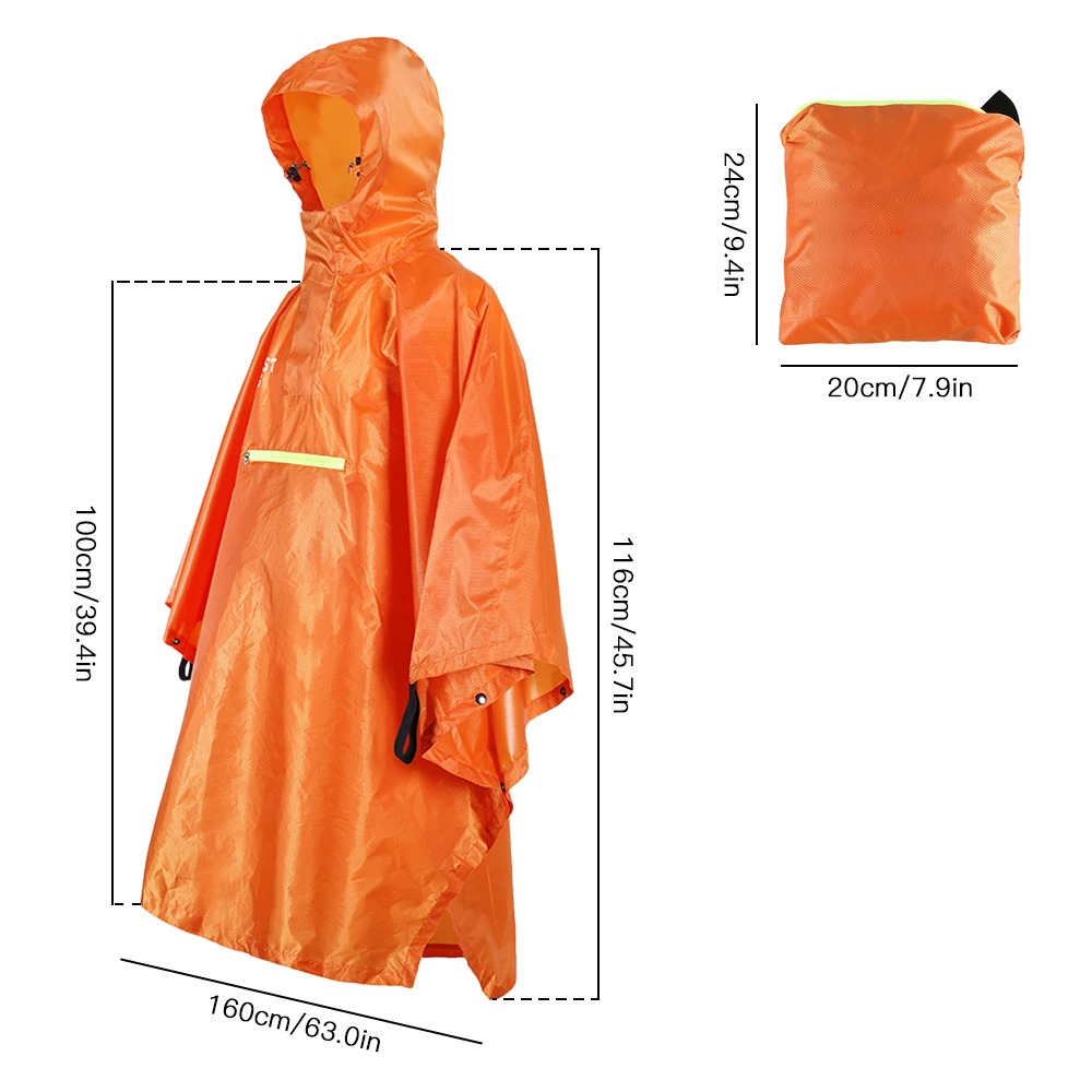 Outdoor Raincoat 3 In 1 Outdoor Military Waterproof Raincoat Men Raincoat Women Awning From The Rain Motorcycle Poncho Picnic Mat