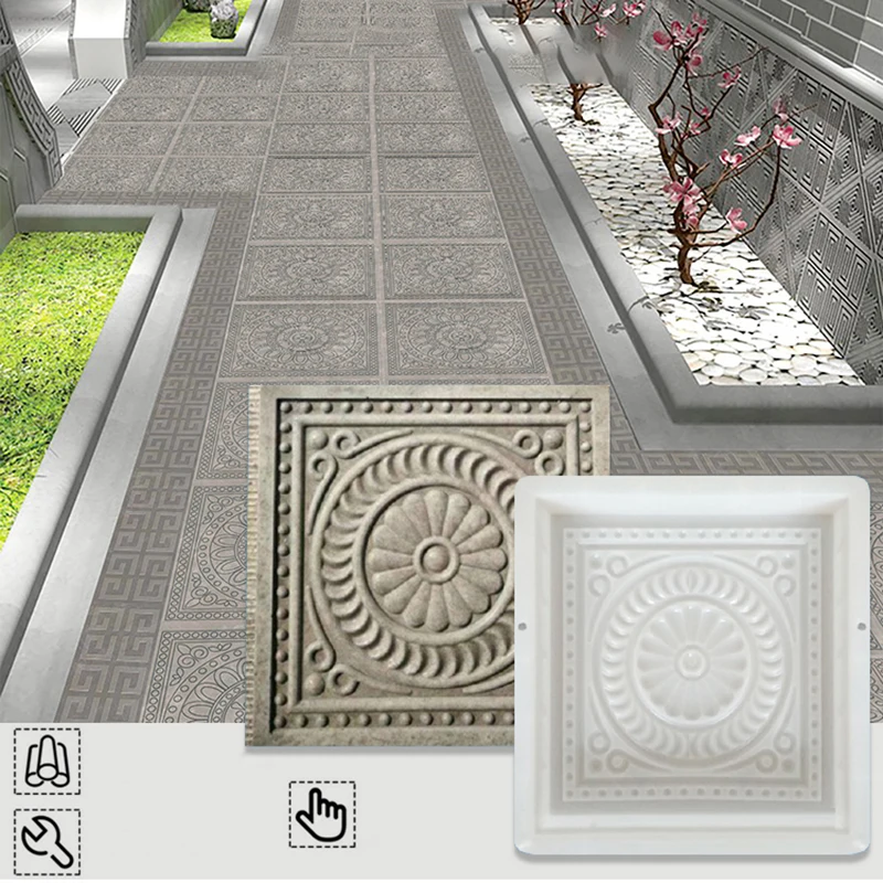 Beautiful Petal Cement Mold DIY Walkway Stepping Stones Paving Mould For Garden Road Courtyard UD88 | Дом и сад