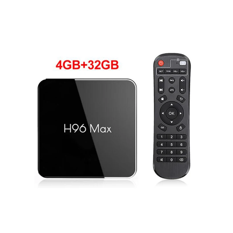4GB 32GB H96 Max Smart tv Box Android 9,0 4 Гб 64 ГБ 32 ГБ 4K четырехъядерный процессор Amlogic S905X2 5G Wifi Bluetooth Netflix телеприставка медиаплеер - Цвет: 4GB 32GB