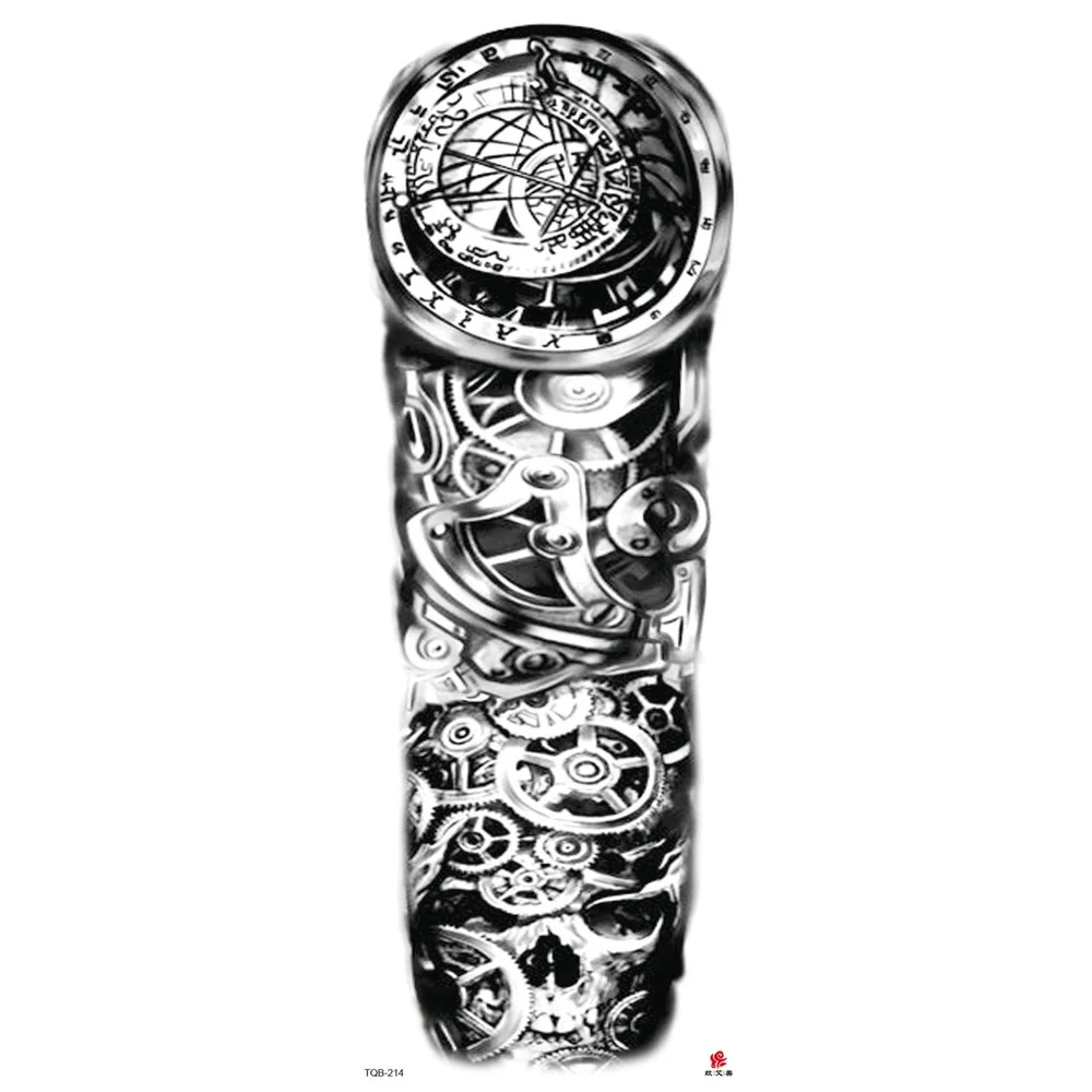 Color Clock Tattoo Sleeve