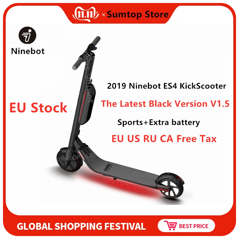 Original Ninebot KickScooter ES4/ES2 Latest V1.5 Smart Electric Scooter