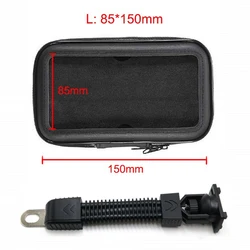 Universal Waterproof Motorcycle Phone Holder and Handlebar Mount (Size L)