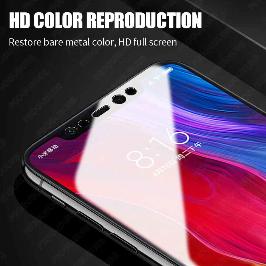 6D полное клеевое покрытие из закаленного стекла для Xiaomi Poco X3 F2 Mi 9T Pro A3 9 8 Max 3 PocoPhone F1