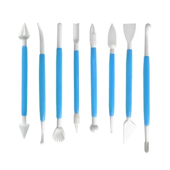 

8pcs/Lot 16 Cake Decorating Patterns Fondant Flower Sugar Craft Modelling Tools Clay Fondant Cake Decorating Tool Free Shipping