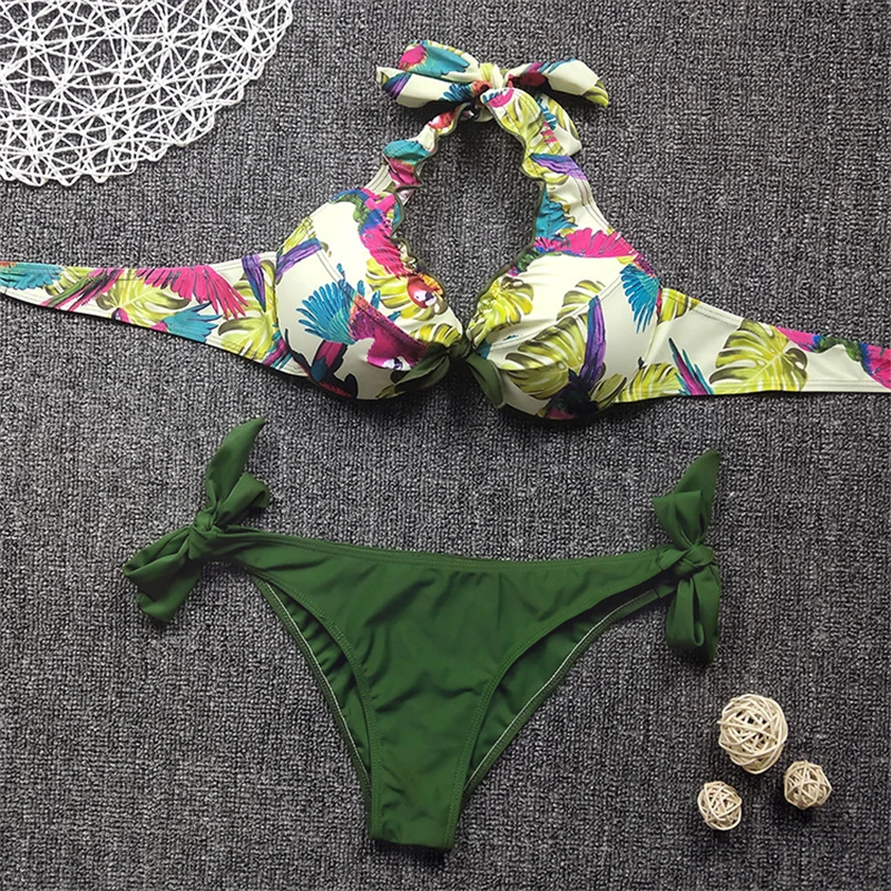 Bandeau Bikinis Women Floral Swimsuit Summer Beach Wear Female Split Swimsuit Sexy Biquinis Set 2020 Women Bathing Suit Backless Bandeau Bikinis Women Floral Swimsuit Summer Beach Wear Female Split Swimsuit Sexy Biquinis Set 2020 Women Bathing Suit Backless